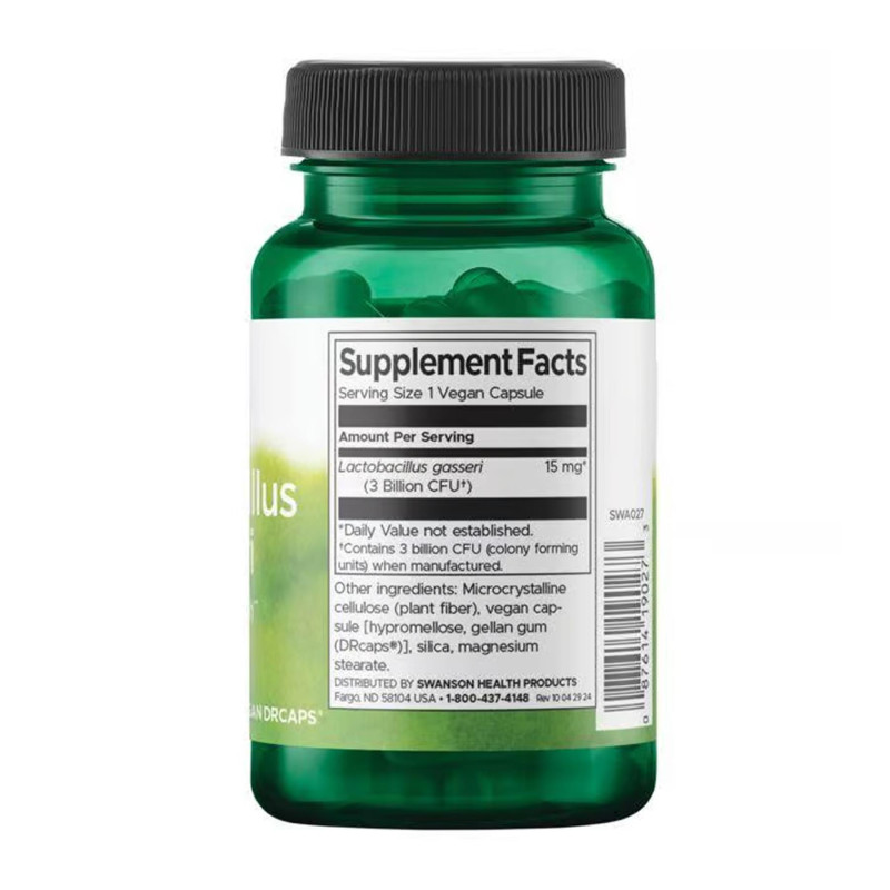 Lactobacillus Gasseri 3 Billion Cfu - 60 vcaps Swanson