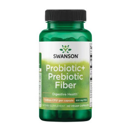 Probiotic+ Prebiotic Fiber 1 Billion Cfu - 60 vcaps Swanson