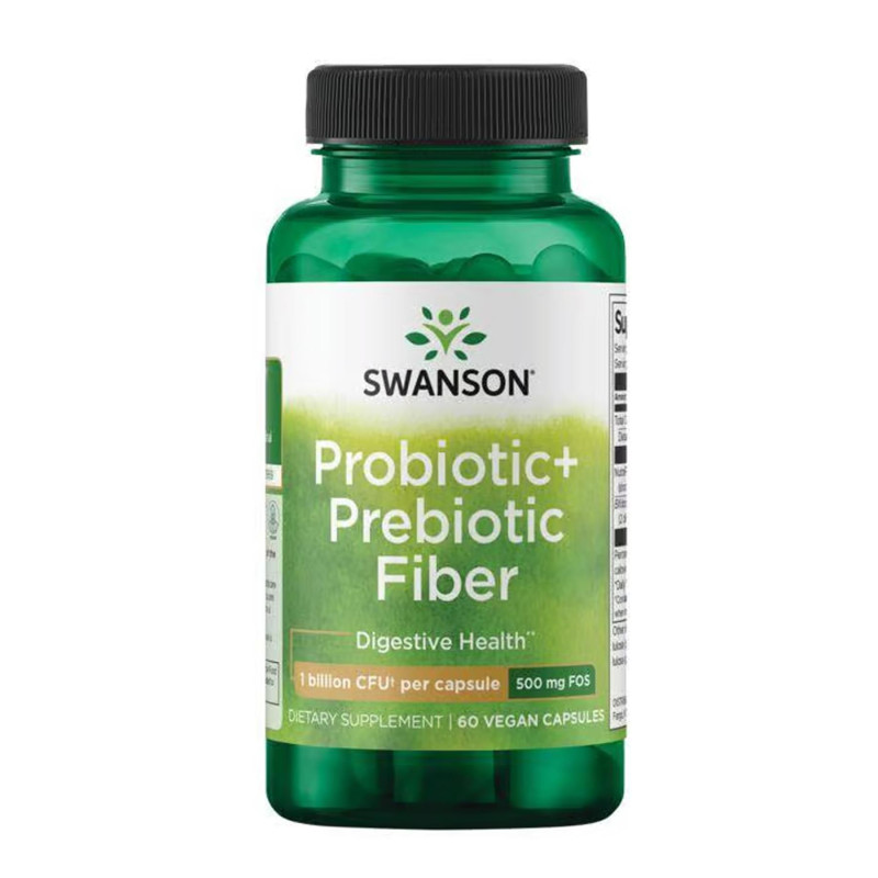 Probiotic+ Prebiotic Fiber 1 Billion Cfu - 60 vcaps Swanson