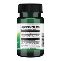 PQQ Pyrroloquinoline Quinone 20mg - 30 vcaps Swanson