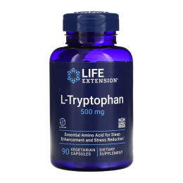 L-Tryptophan 500mg - 90 vcaps (До 01.26) Life Extension