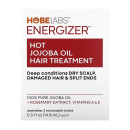 Energizer Hot Jojoba Oil Hair Treatment 3 Reclosable Tubes - 14.8 ml (До 01.26) Hobe Labs
