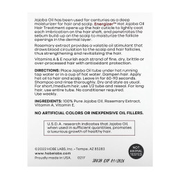 Energizer Hot Jojoba Oil Hair Treatment 3 Reclosable Tubes - 14.8 ml (До 01.26) Hobe Labs