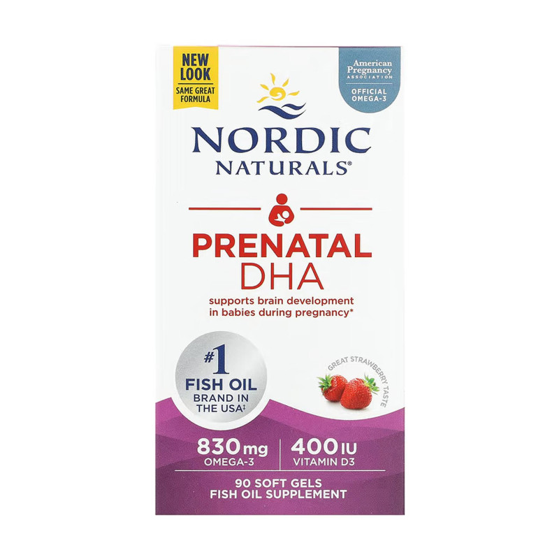 Prenatal DHA - 90 softgels Strawberry Nordic Naturals