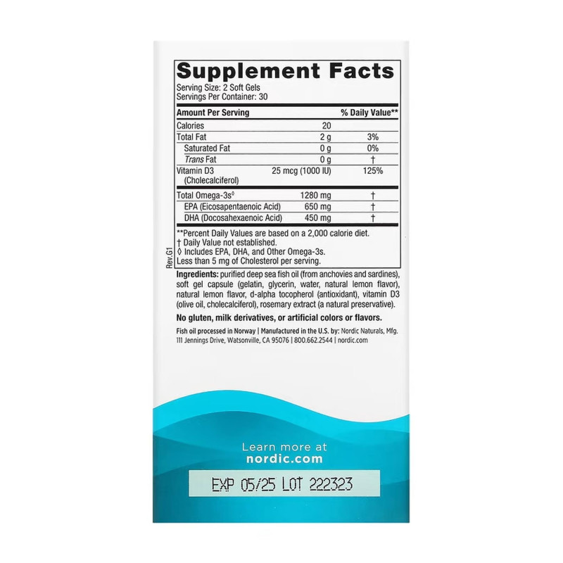 Ultimate Omega-D3 - 60 softgels Nordic Naturals