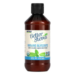 BetterStevia® Liquid, Organic Glycerite - 237ml Now Foods