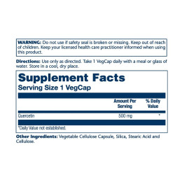 Quercetin 500mg - 90 vcaps Solaray