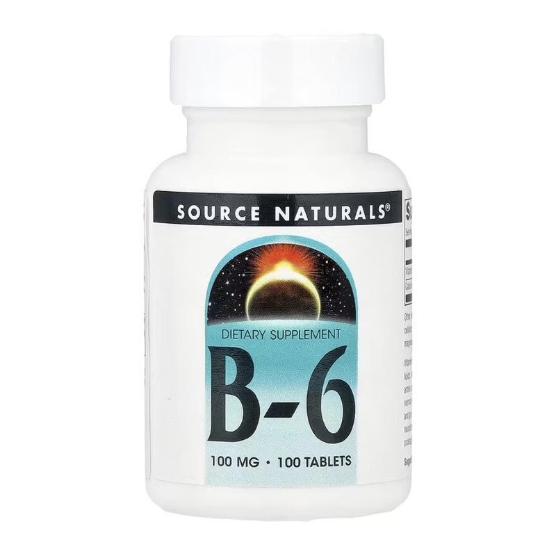Vitamin B-6 100 mg - 100 tabs Source Naturals