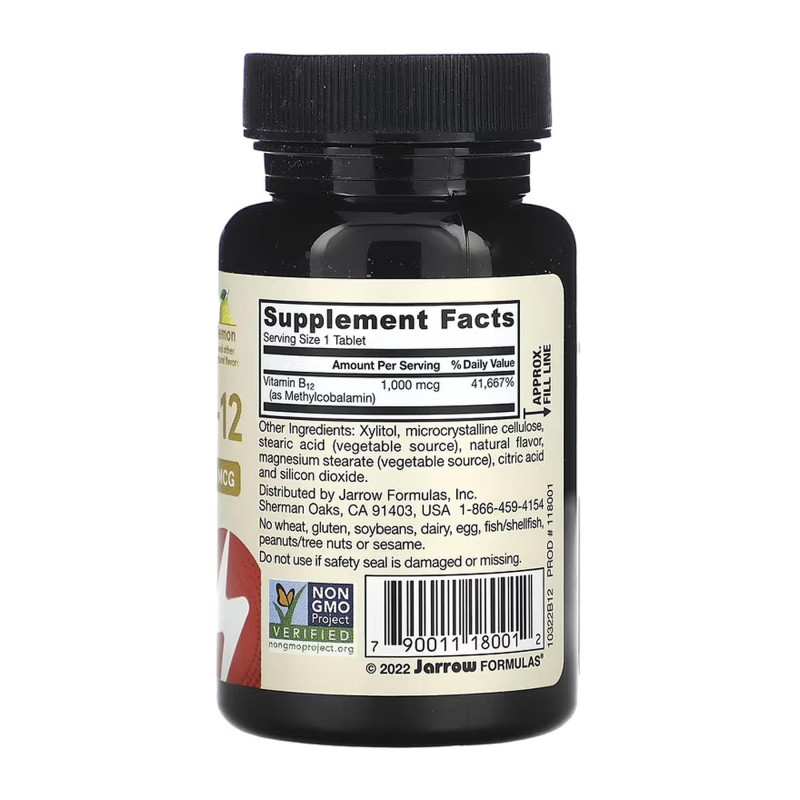 Methyl B12 Methylcobalamin 1000 mcg - 100 tabs Jarrow Formulas