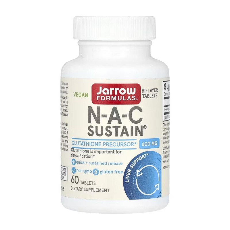 N-A-C Sustain® 600 mg - 60 caps Jarrow Formulas