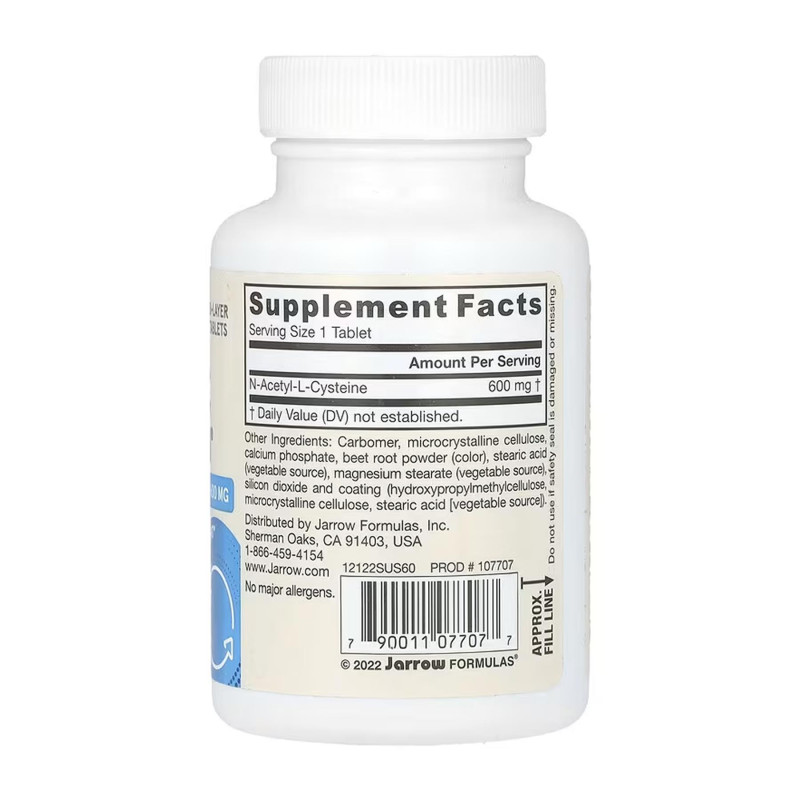 N-A-C Sustain® 600 mg - 60 caps Jarrow Formulas