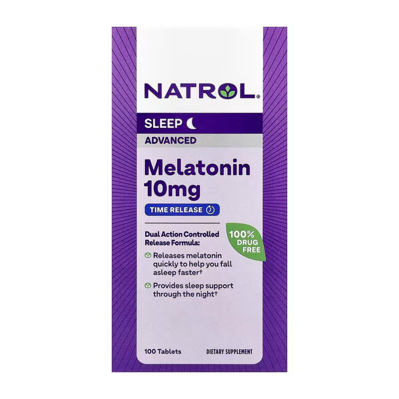 Advanced Sleep Melatonin 10mg - 100 tabs NATROL