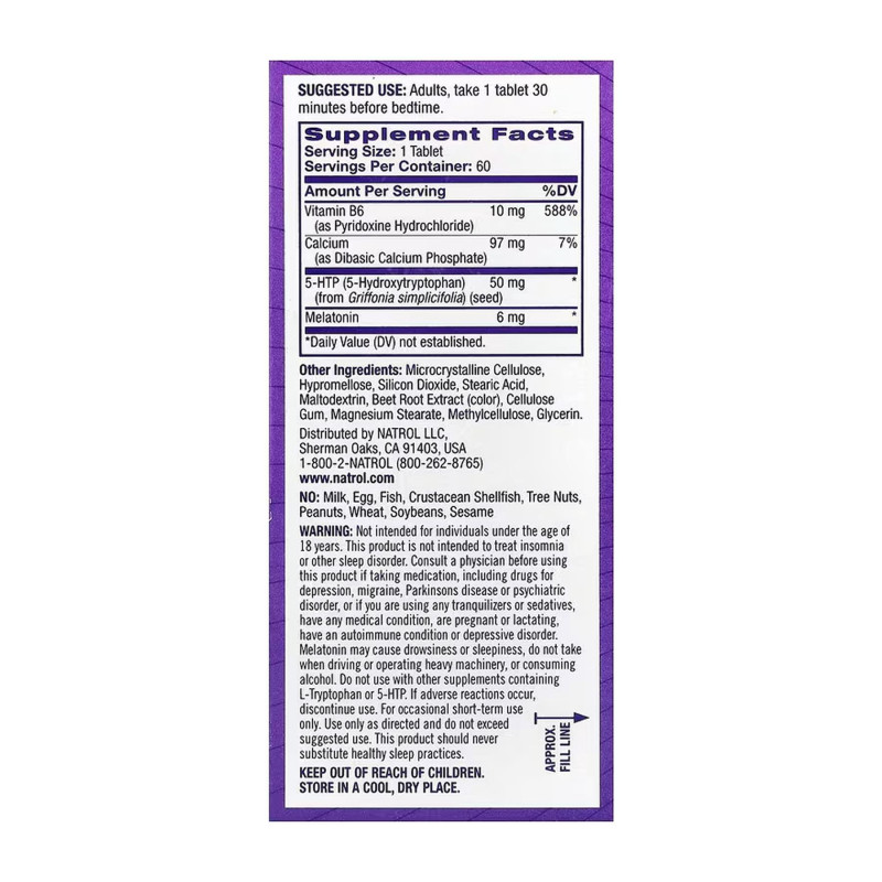 Advanced Sleep Melatonin - 60 tabs NATROL