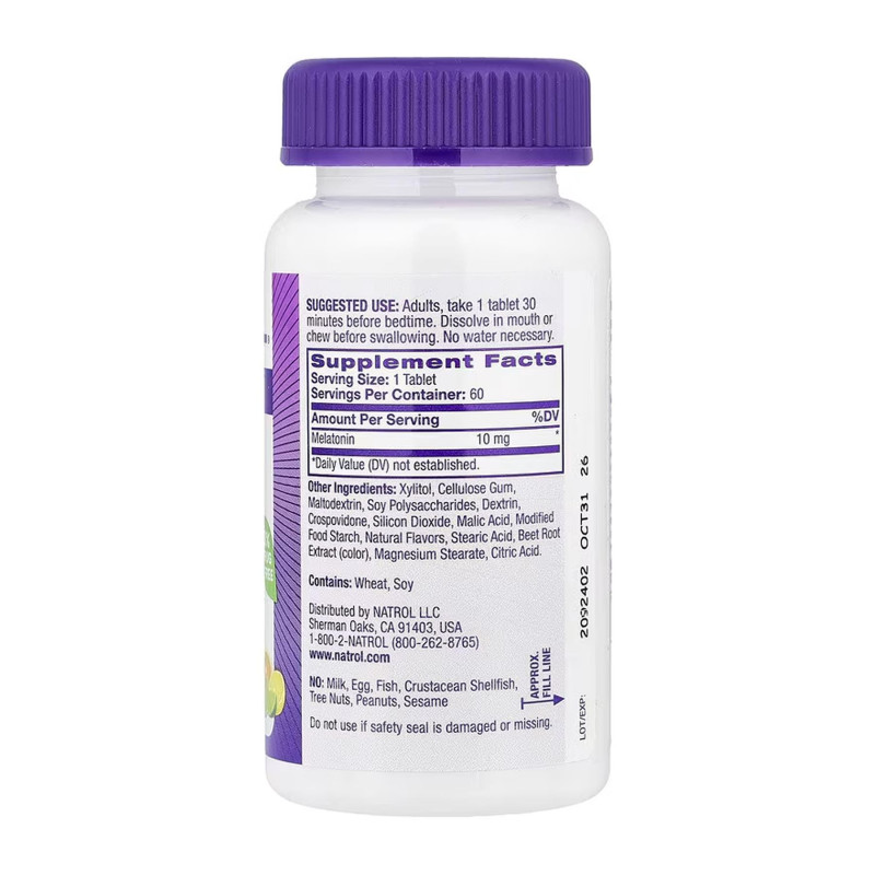 Melatonin 10mg - 60 tabs NATROL