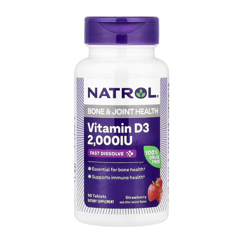 Vitamin D3 2,000 IU Fast Dissolve - 90 tabs NATROL
