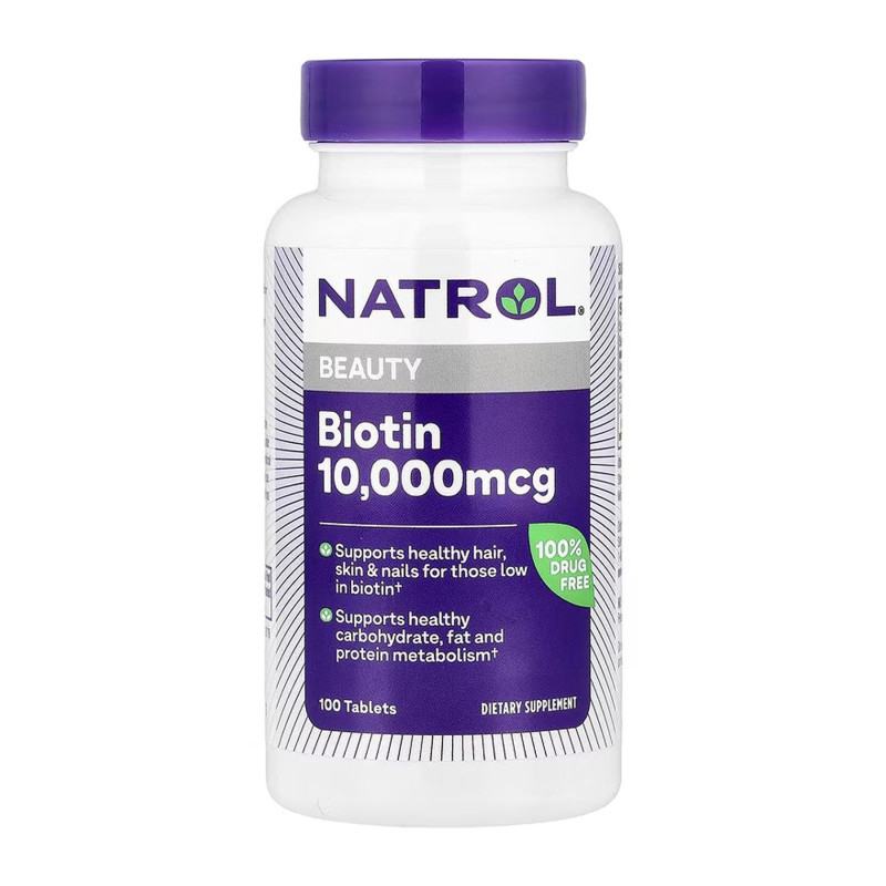 Biotin 10,000mcg - 100 tabs NATROL