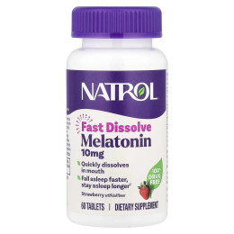 Fast Dissolve Melatonin 10mg - 60 tabs NATROL