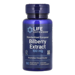 Standardized European Bilberry Extract 100 mg - 90 vcaps Life Extension