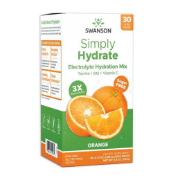 Simply Hydrate Electrolyte Hydration Mix - 30 packs Orange (До 03.26) Swanson