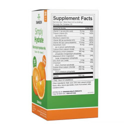 Simply Hydrate Electrolyte Hydration Mix - 30 packs Orange (До 03.26) Swanson