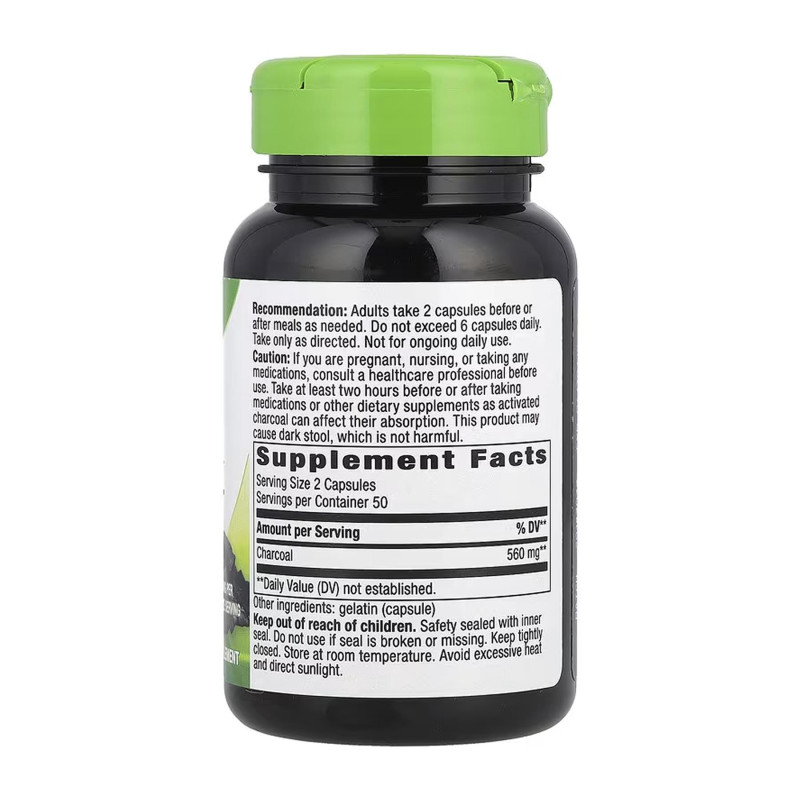 Activated Charcoal - 100 caps Nature's Way
