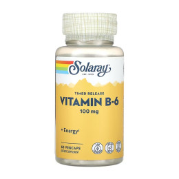 Vitamin B-6 Timed-Release 100mg - 60 vcaps Solaray