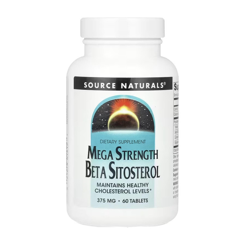 Beta Sitosterol Mega Strength 375 mg - 60 tabs Source Naturals