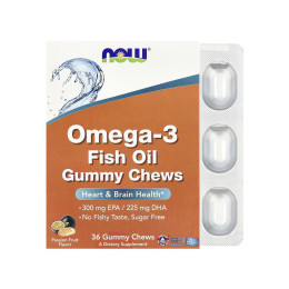 Omega-3 Fish Oil - 36 Gummy Chews Now Foods