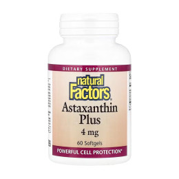 Astaxanthin Plus 4mg - 60 softgels Natural Factors