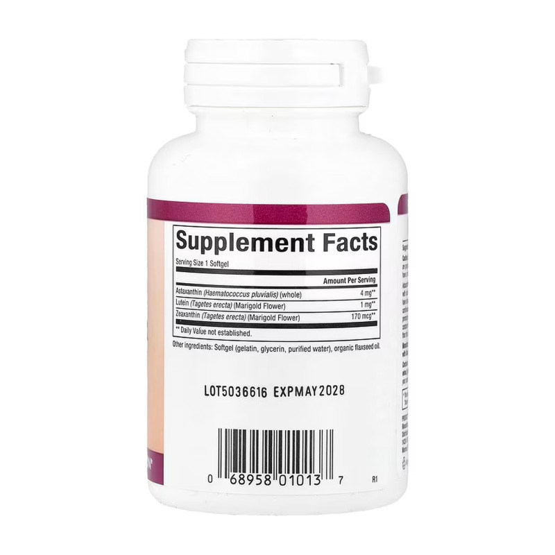 Astaxanthin Plus 4mg - 60 softgels Natural Factors