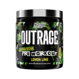 Outrage High‑Stim Pre‑Workout - 30 servings Lemon Lime Nutrex
