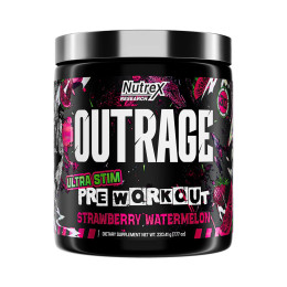 Outrage High‑Stim Pre‑Workout - 30 servings Strawberry Watermelon Nutrex
