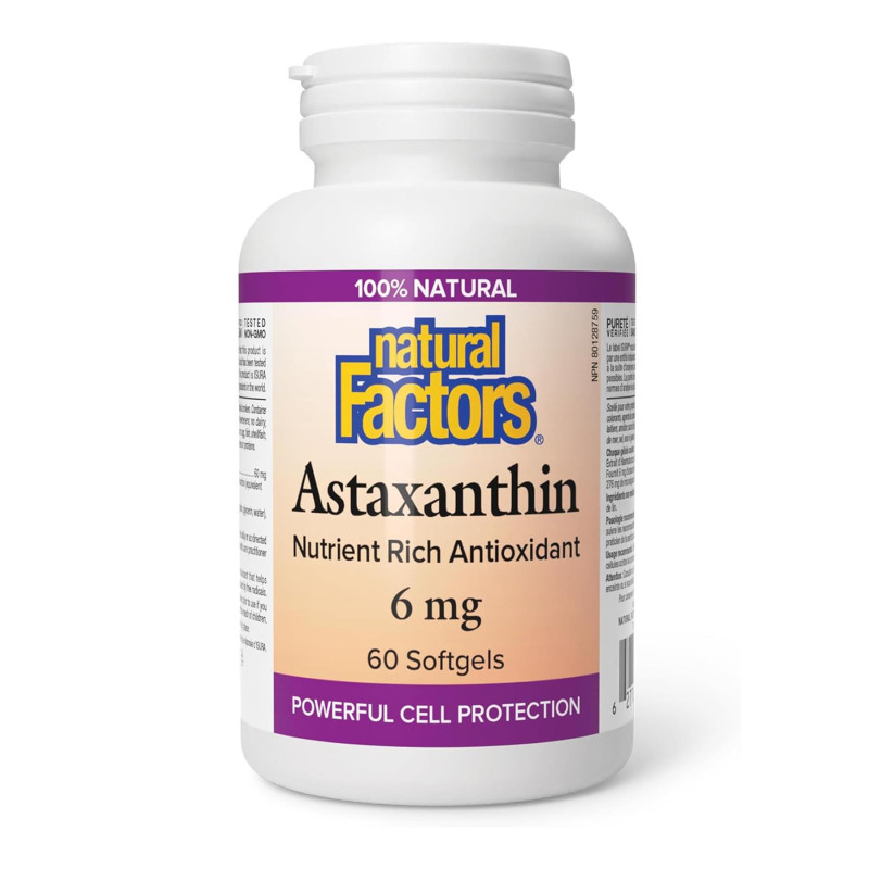 Astaxanthin 6 mg - 60 softgels Natural Factors