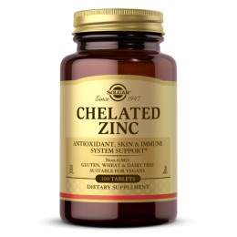 Chelated Zinc - 100 tabs Solgar