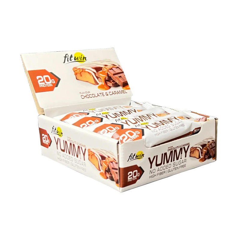 Yummy - 12x55g Chocolate and Caramel FitWin