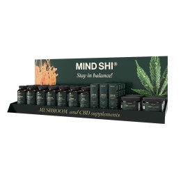 Display Stand Mushroom and CBD supplements Mind Shi
