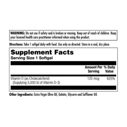 D-3 5000 IU 125mcg - 90 Softgel KAL