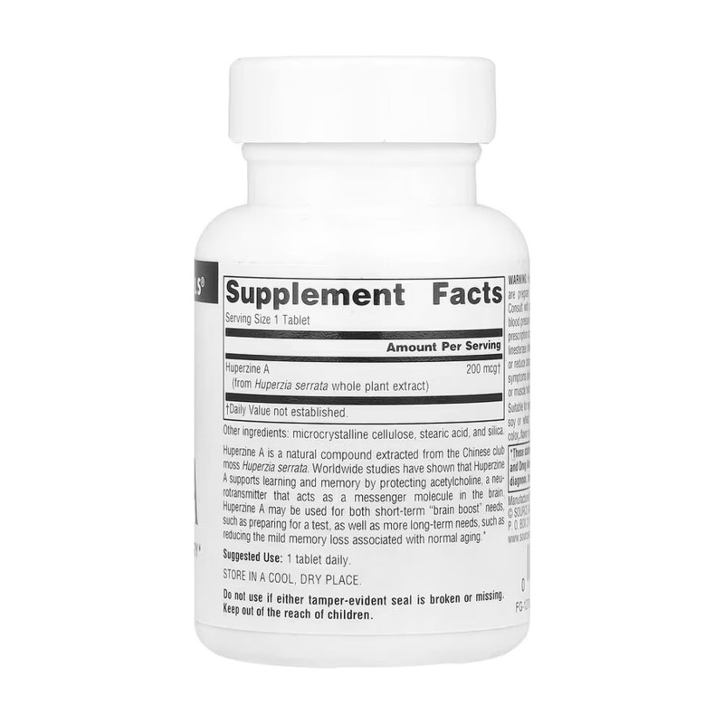 Huperzine A 200 mcg - 60 tabs Source Naturals
