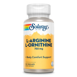 L-Arginine L-Ornithine 750mg - 50 vcaps Solaray