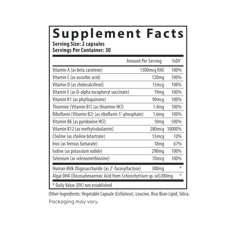 Postnatal Multivitamin Essentials with DHA - 60 caps Fairhaven Health