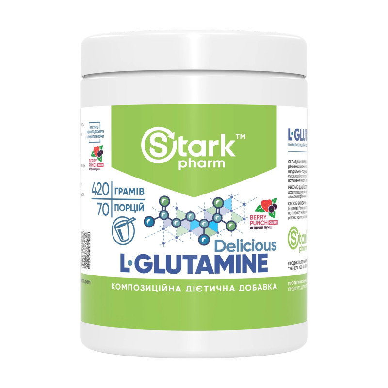 L-Glutamine Delicious - 420g Berry Punch Stark Pharm