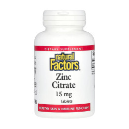 Zinc Citrate 15mg - 30 tabs Natural Factors