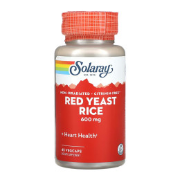 Red Yeast Rice 600mg - 45 vcaps Solaray