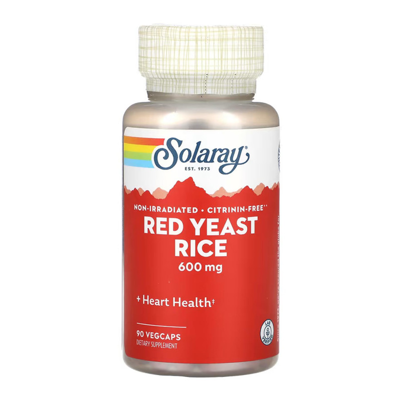 Red Yeast Rice 600mg - 90 vcaps Solaray