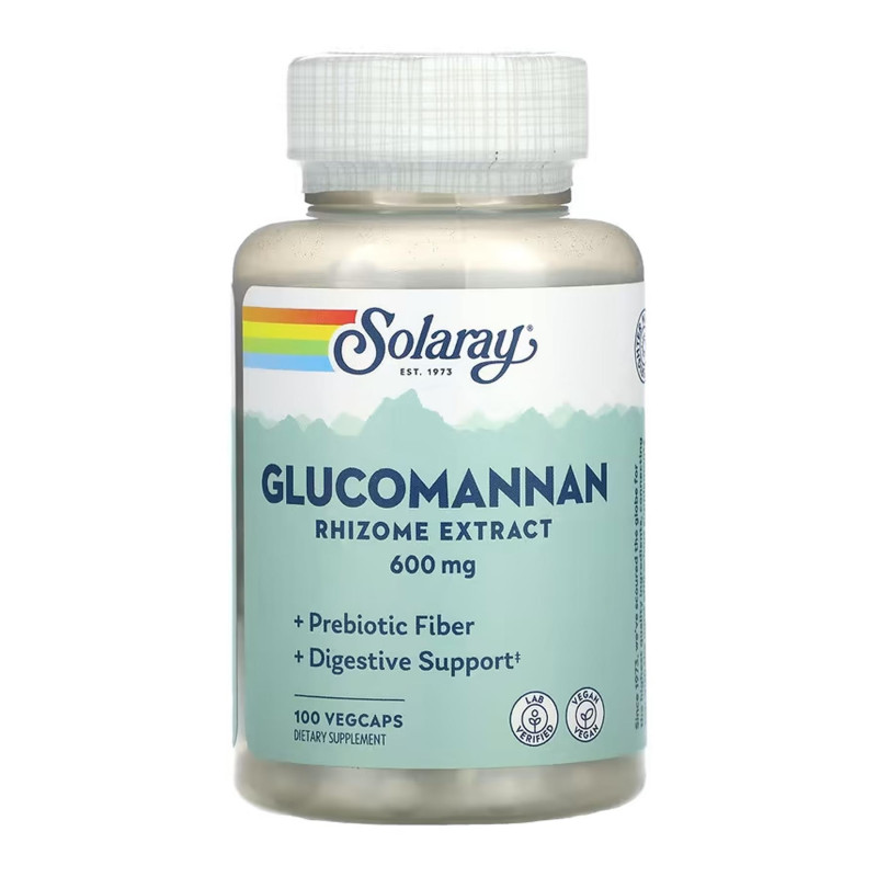 Glucomannan Rhizome Extract 600mg - 100 vcaps Solaray