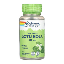 Gotu Kola Aerial 450mg - 100 vcaps Solaray