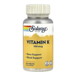 Vitamin K-1 100mcg - 100 tabs Solaray