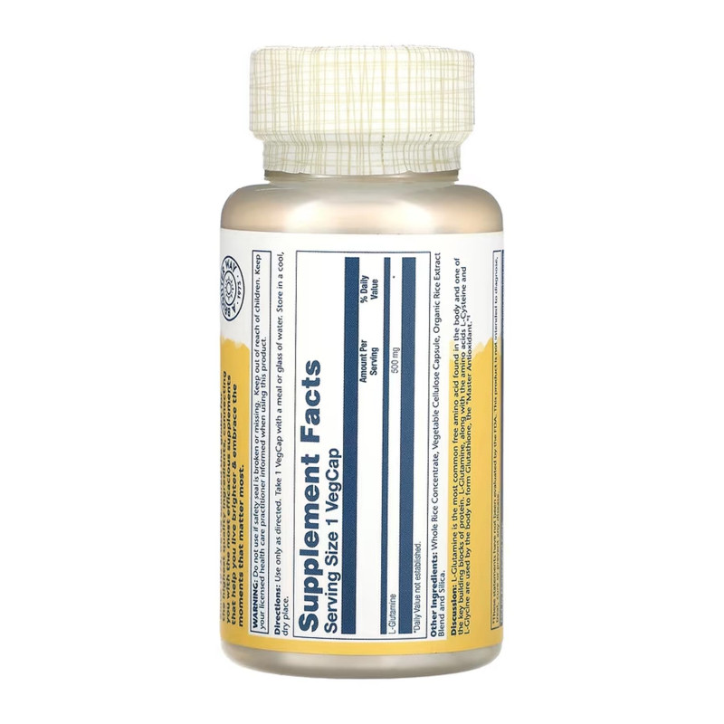 L-Glutamine 500mg - 50 vcaps Solaray