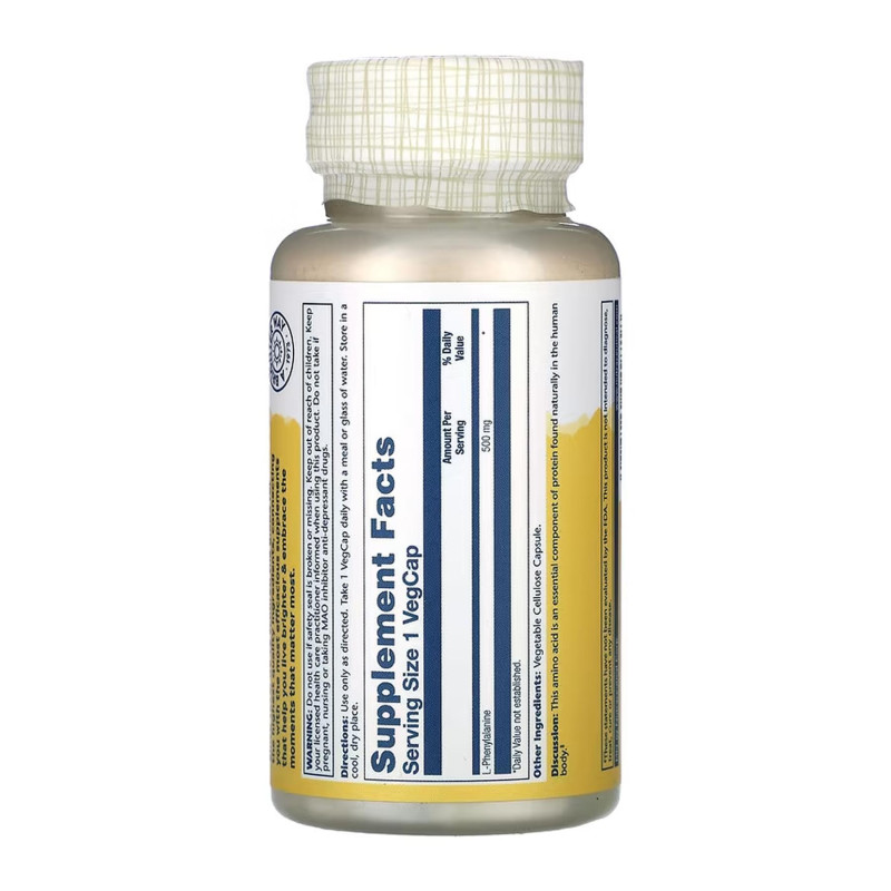 L-Phenylalanine 500mg - 60 vcaps Solaray
