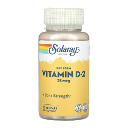Vitamin D-2 25 mcg - 60 vcaps Solaray